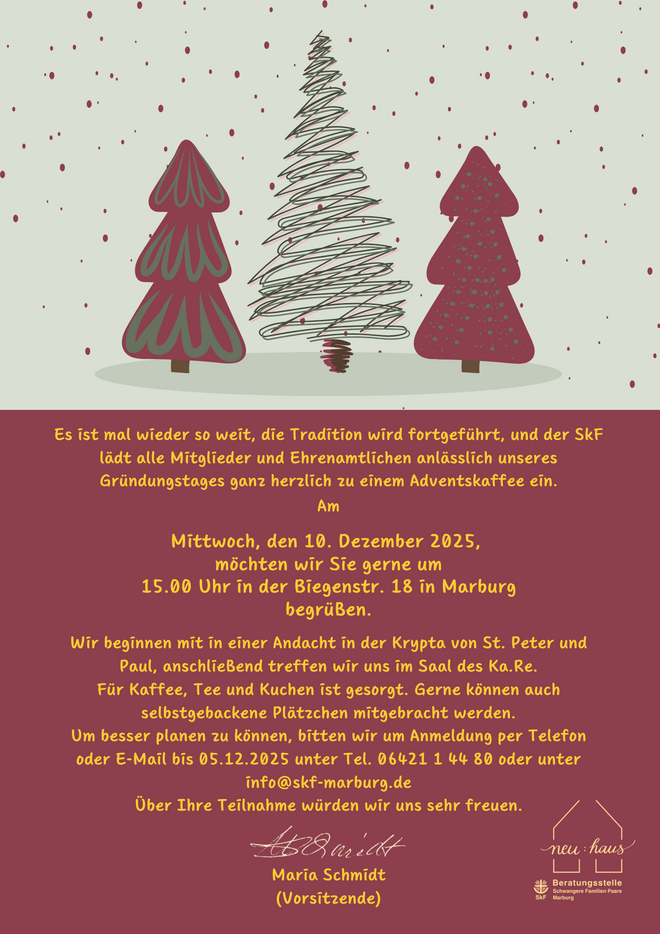 Einladung Adventskaffee